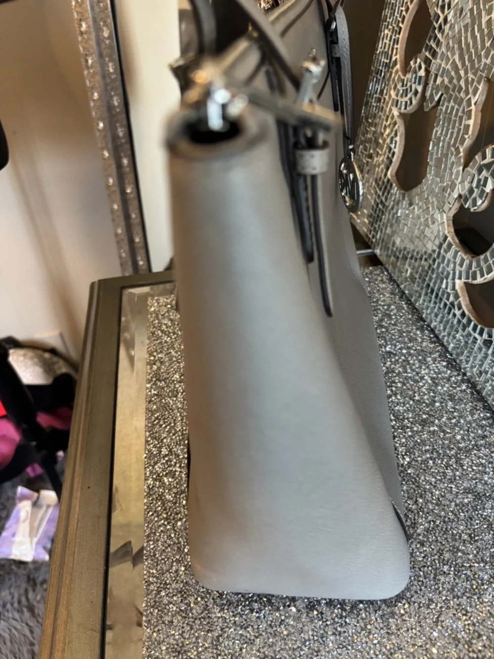⭐️Michael Kors Grey Saffiano‎ Leather Tote Bag